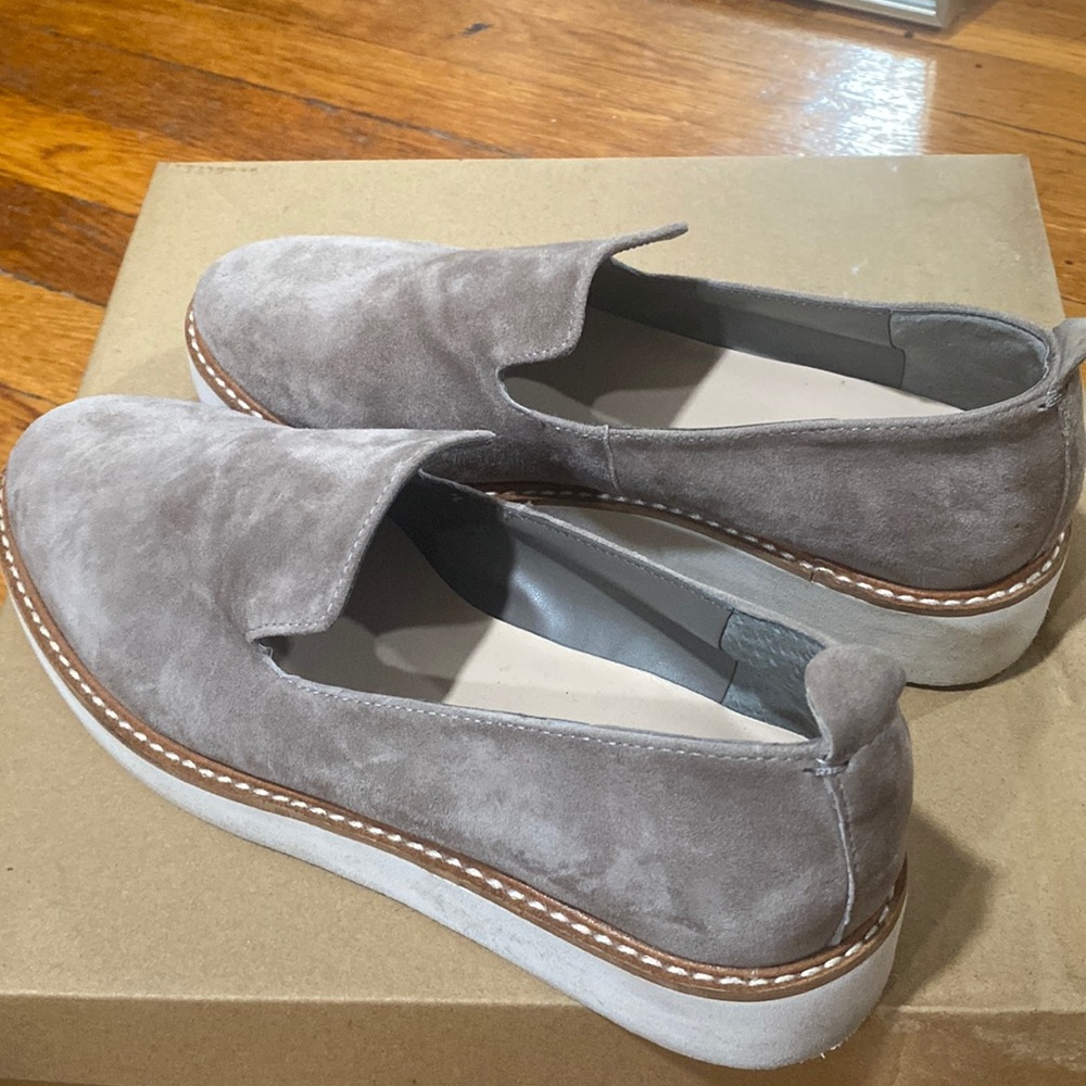 Slip on stone loafers